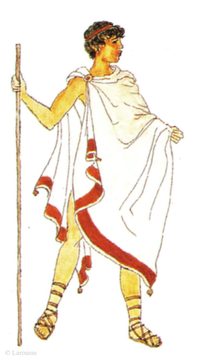 Rysunek przedstawiający obywatela starożytnych greckich polis